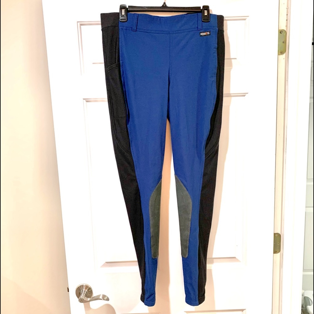 Kerrits Ice Fil Knee Patch Tights - Indigo - XL